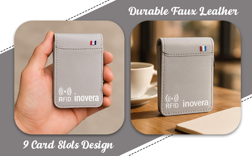 SPN-JGSP 9 Slot Card Wallet for Men, Women