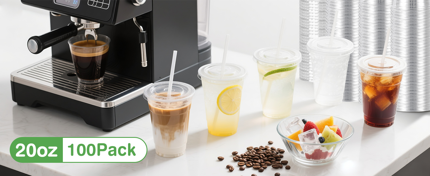 20 oz plastic cups with lids
