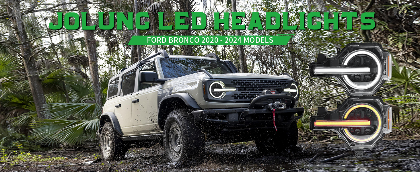 Headlights 2021-2024 Ford Bronco Raptor Sport