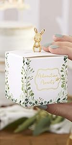 woodland baby shower favor boxes