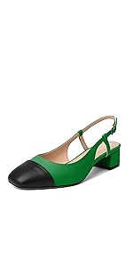 Amazon.com | Joseywade Cap Toe Heels for Women Slingback Low