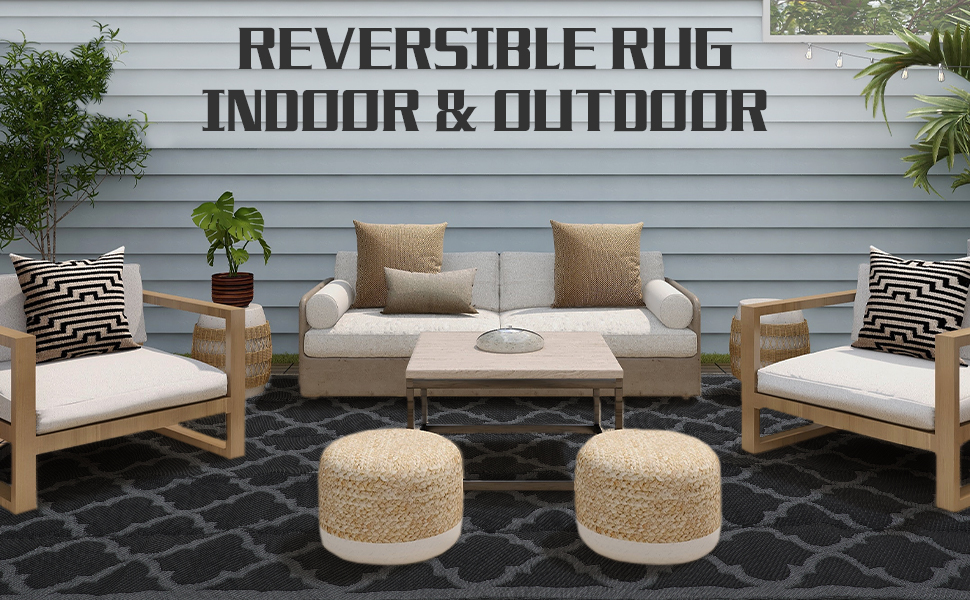 Outdoor Rug Carpet Waterproof RV Camping Rug Mat Lightweight 5x8 ft