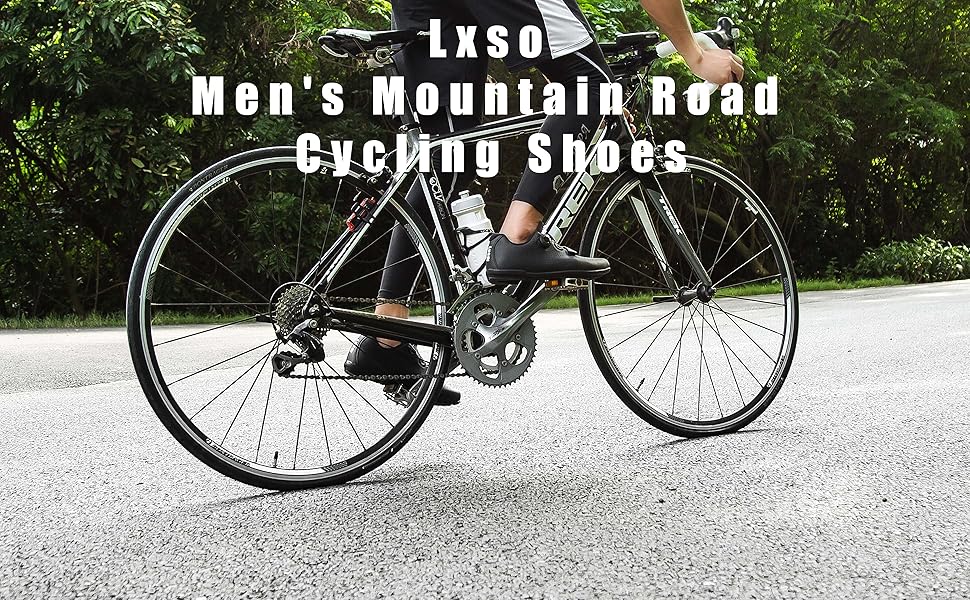 Men's Mountain Road Cycling Shoes with Impact Resistant Toe Box for No