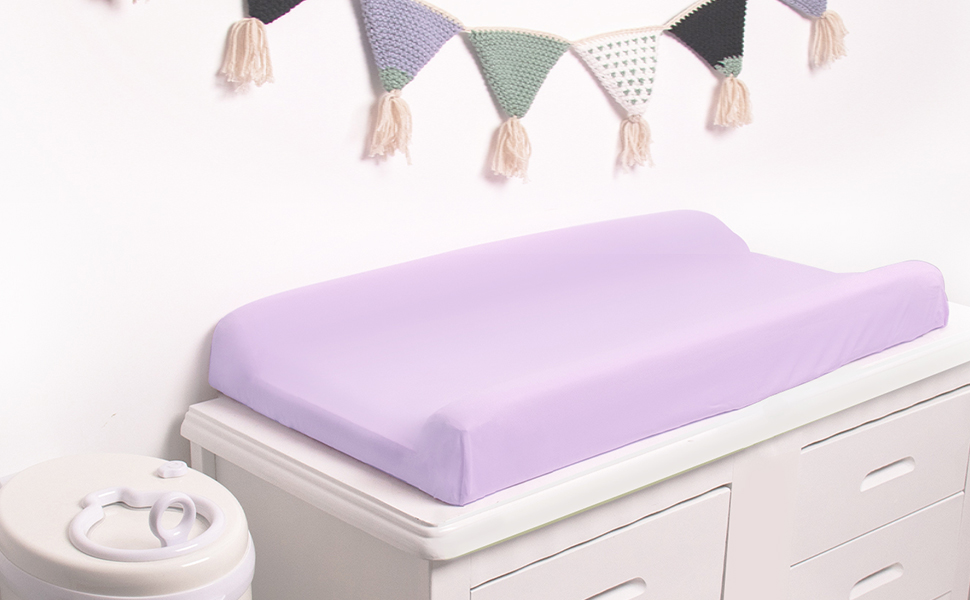 Changing Pad Cover for Girls 4 Pack, Baby Fitted Changing