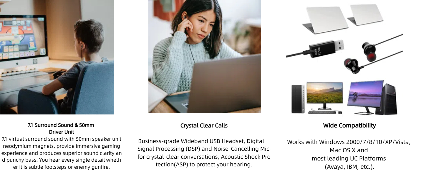 usb earbuds with microphone for pc