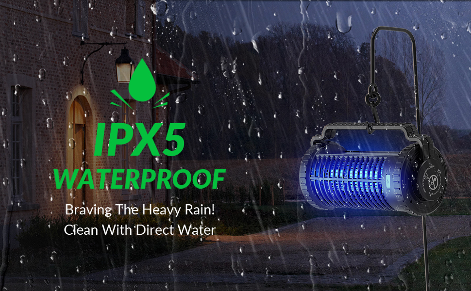 Bug Zapper Outdoor, Mosquito Zapper IPX5 Waterproof