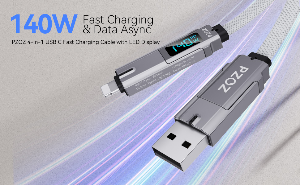 PZOZ 60W USB C to Lightning Cable 1.5M