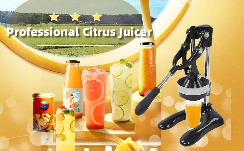 Professional Citrus Juicer, Premium Stainless Steel Hand Press Lemon