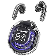 OMIRE Wireless Earphones Bluetooth 5.3 Headphones LED Power Display Mini Crystal in-Ear Earbuds w...