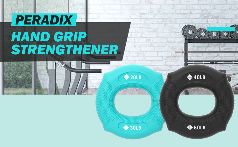 Peradix Hand Grip Strengthener, Hand Grip Rings, FourResistance Hand Gripper, Finger Exerciser