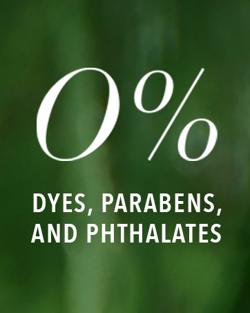 0% dyes, parabens, and phthalates