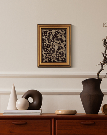 flower gold framed wall art