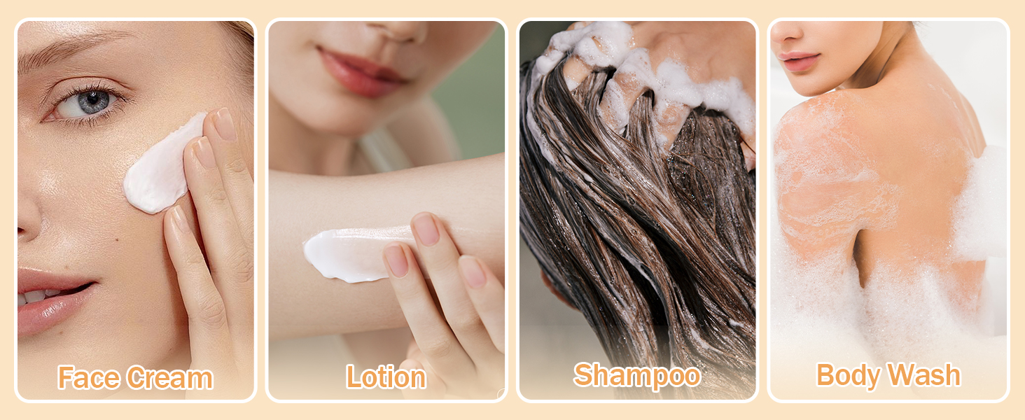Refillable Plastic Travel Containers for Creams, Lotion, Foundation, Shampoo, Conditioner