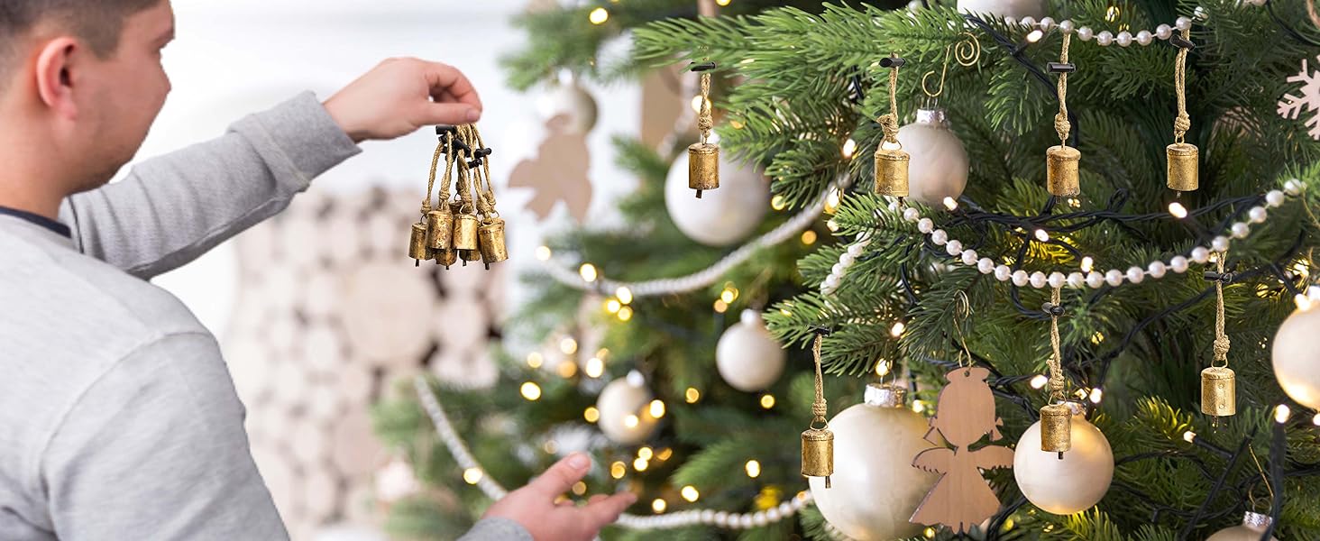 Rustic Brass Hanging Ornament for Christmas Decoration