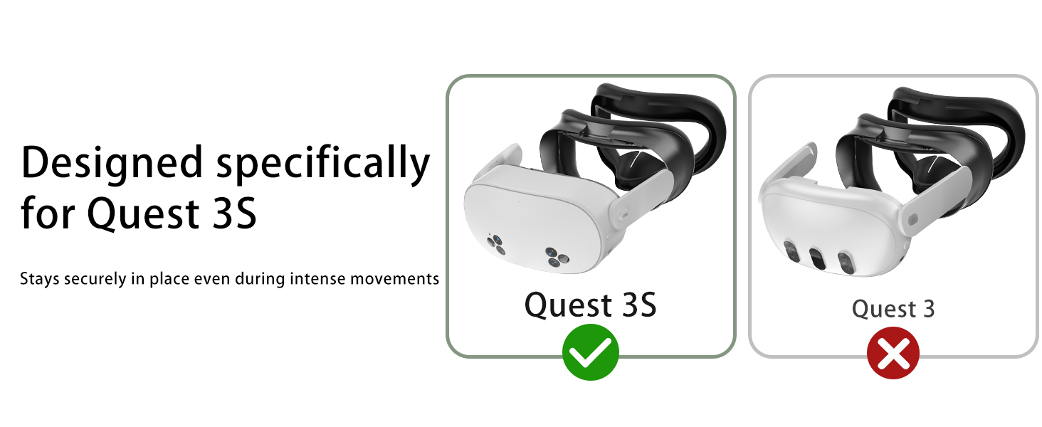 Silicone Facial Cover Compatible with Meta Quest 3S
