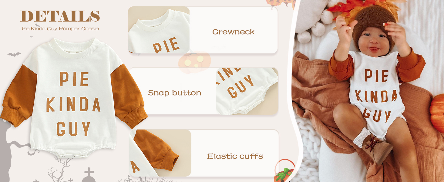 pie kinda guy baby romper