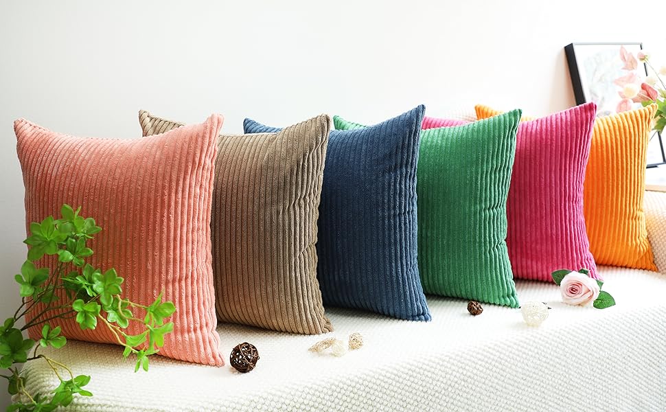 MEKAJUS Pack of 4 Pillow Covers 20x20 Brown Decorative