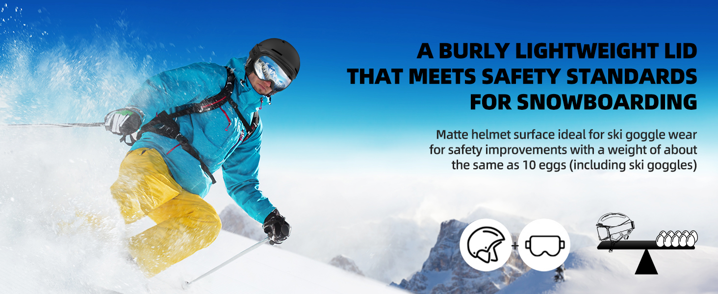 black ski helmet and goggles 01