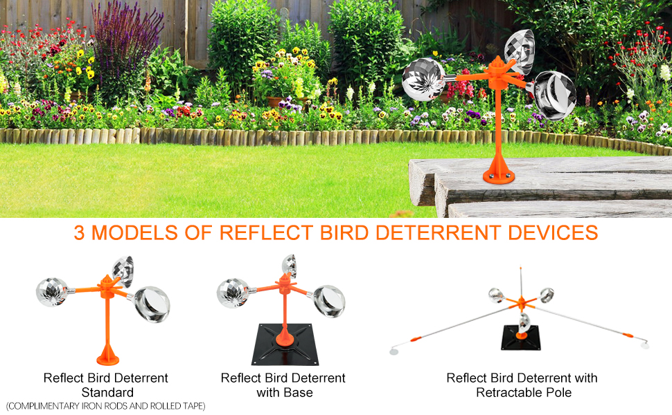eyijklzo Birds Reflect Deterrent Visual Bird Scarer Deterrent Devices