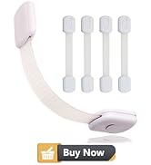 Cabinet Locks Baby Proofing 4 Pack, Child Safety Strap Locks for Drawer Cupboard Dishwasher Cupbo...