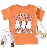 Toddler Halloween Shirt Let's Go Ghouls T-Shirt Kids Spooky Seaon Shirt Boys Girls Halloween Grap...