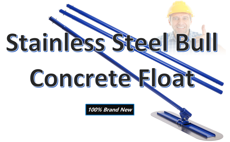 Bull Float Concrete Float 47.24x7.87" Round End Concrete Float Tool