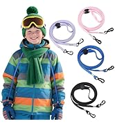 4 Packs Mitt Clips for Kids, Anti-Lost Gloves Lanyard 180 CM, Adjustable Mitten Clips for Kids Ha...