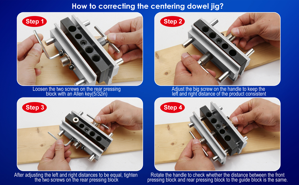 Self Centering Doweling Jig Kit, Drill Jig For Straight Holes