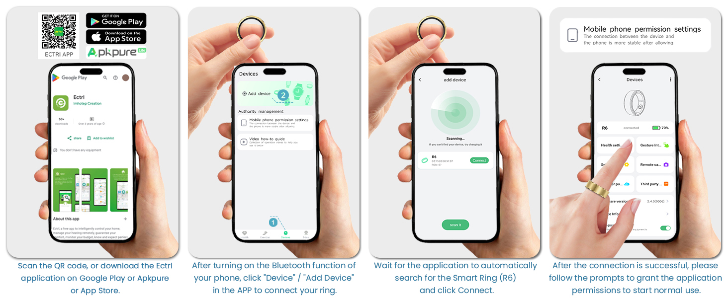 Smart Ring for Women Men Fitness Tracker