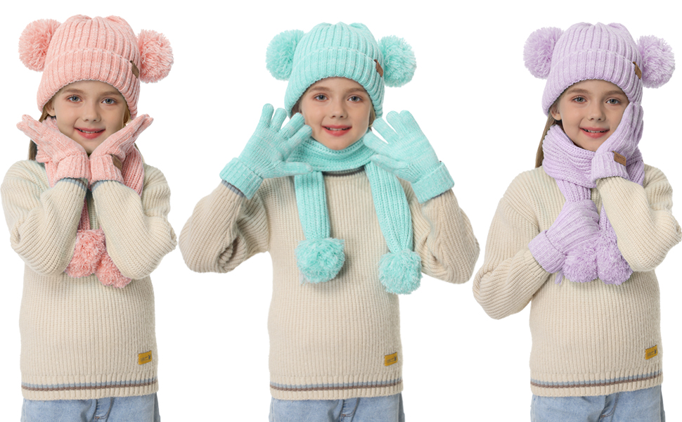 kids gloves and hat set girls hat and gloves set kids scarf kids gloves girls gloves girls scarf