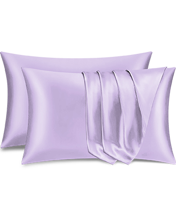 satin silk pillowcase purple
