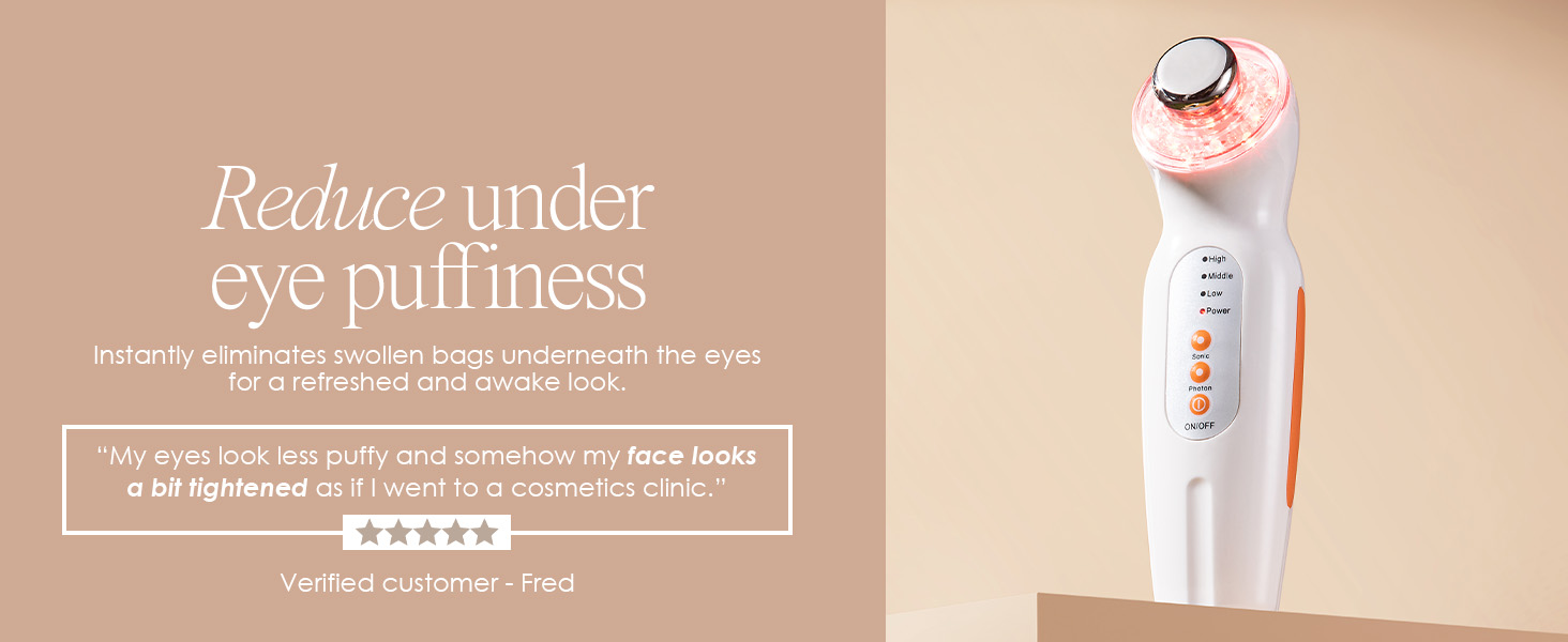 vibrations LED light therapy anti-blemish anti-aging reduce wrinkles collagen boost tightens