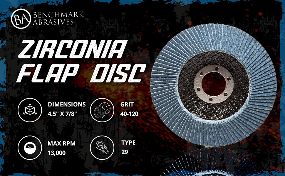 Benchmark Abrasives 4.5" Premium Zirconia Type 29 Flap