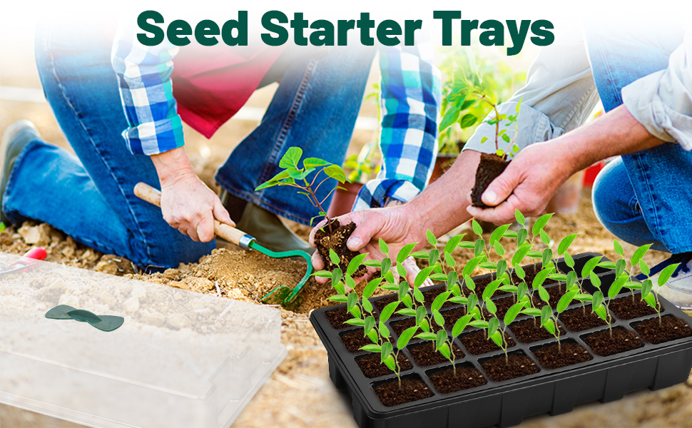 Chivalral 5 Packs Seed Starter Tray Seedling Starter Kits