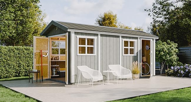 Geräteschuppen Holz holzhaus haus gebraucht boden gartenhütte gartenschuppe holzhütte metall