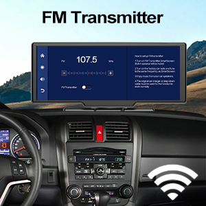 10.26" Wireless Carplay & Android Auto Portable Car Stereo with Bluetooth Hands-Free Car Radio with Google and Siri Assistant, HD IPS Touchscreen, AUX and FM Transmitter 27 road top carpuride carplay 9 inch awesafe coral vision carplay alexa auto car uk amazon echo auto