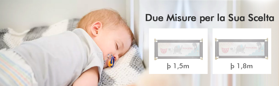 COSTWAY Barriera Letto Per Bambini, Sponda Di Sicurezza Con Doppio Blocco Di Sicurezza Per Bambini, Con Sollevamento Verticale, Lunghezza 174 Cm (Grigio) 16 6