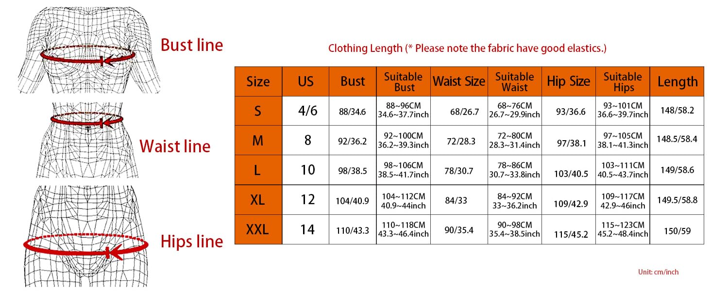 YY2371 Size chart