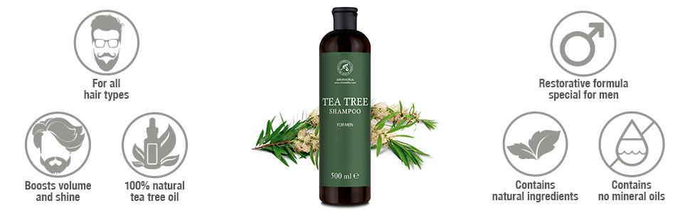 Tea Tree Shampoo voor Mannen