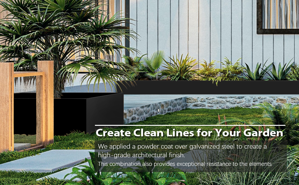 Worth Garden 4Pack 12" H. Galvanized Steel Landscape