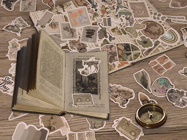 Amazon.com: 200Pcs Vintage Stickers, Aesthetic Scrapbook