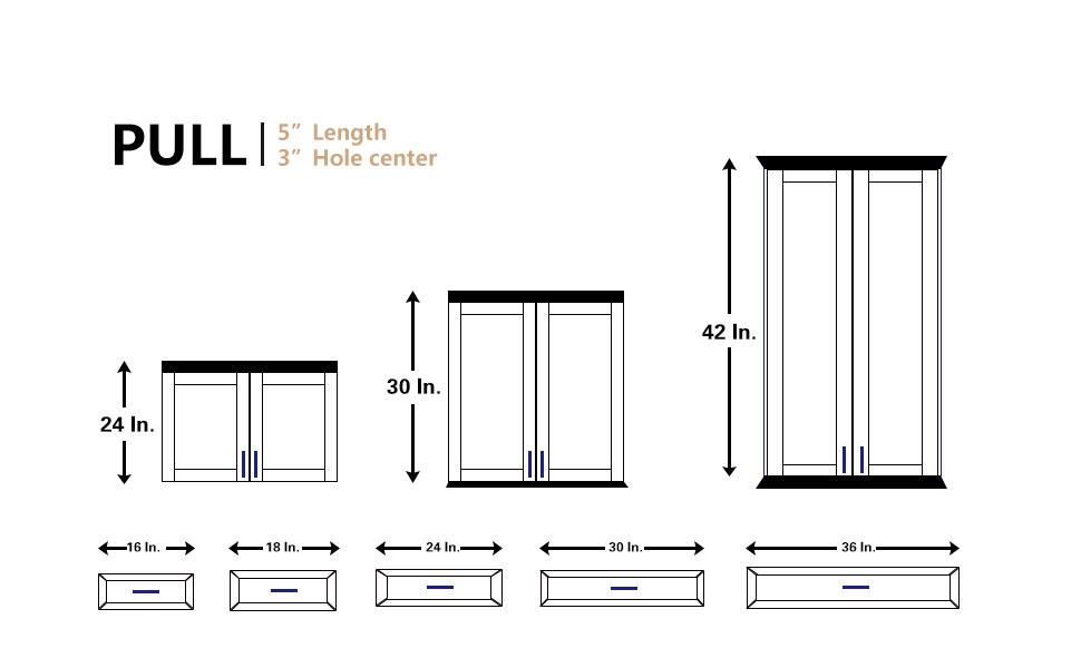OYX 30 Pack Black Pulls 5Inch Matte Black