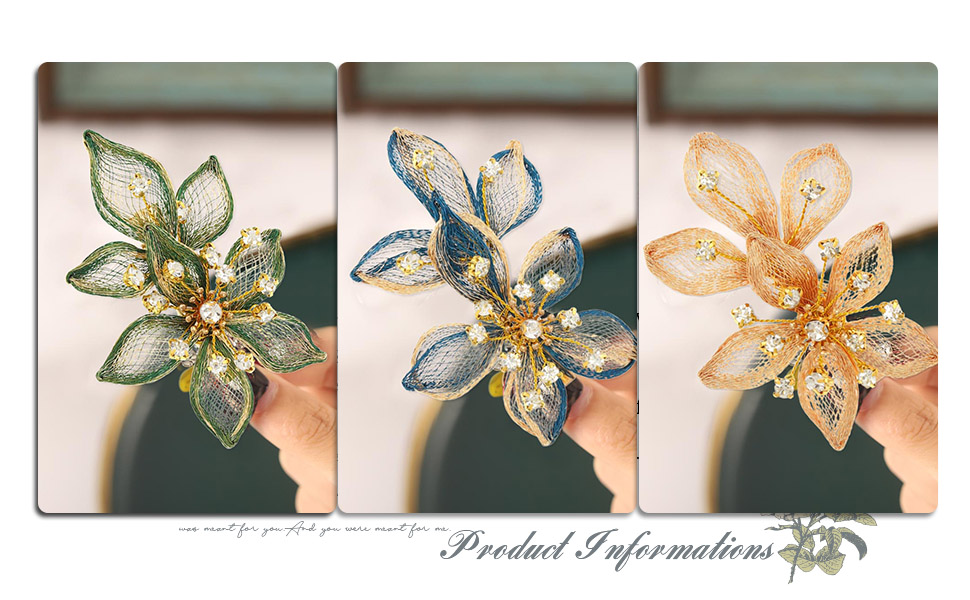 Flower Hair Clips for Wedding