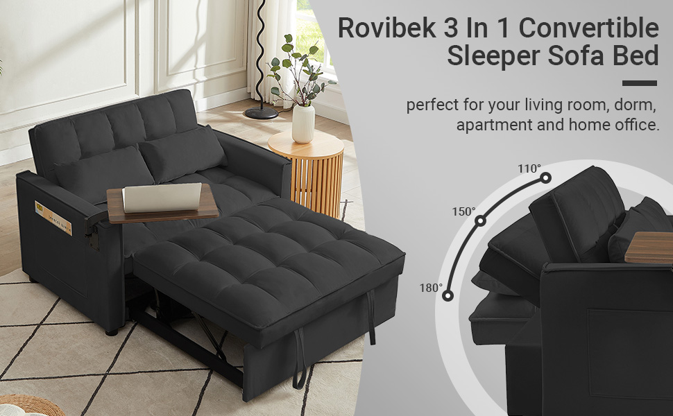 3 in 1 sleeper sofa couch bed