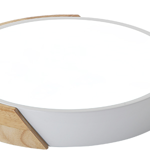 LED Plafonnier Bois Rond 24W, Intérieur Luminaires Plafonnier 6000K (Blanc Froid), Moderne Lampe De Plafond Ø305CM Pour Salle De Bain, Chambre, Cuisine, Salon, Salle à Manger, Bureau (Blanc) 12 lampe de plafond led moderne