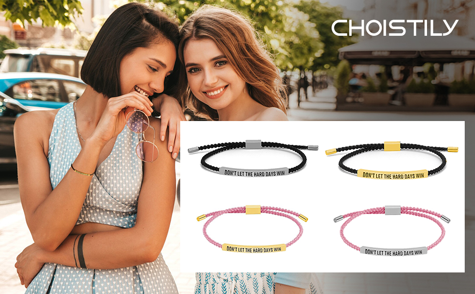 dont let the hard days win bracelet