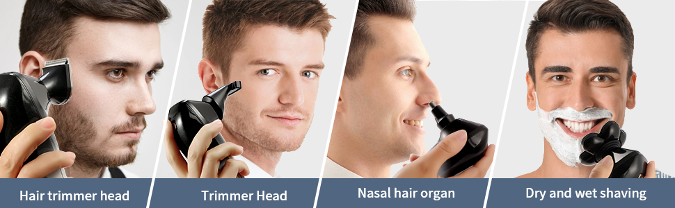 6 in 1 Bald Head Shavers for Men Multifunctional Grooming Kit