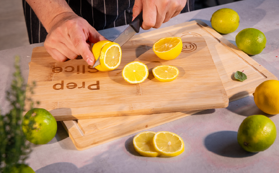 MasterChef Knife Set with Block, 5 Kitchen Knives with Sharp Stainless