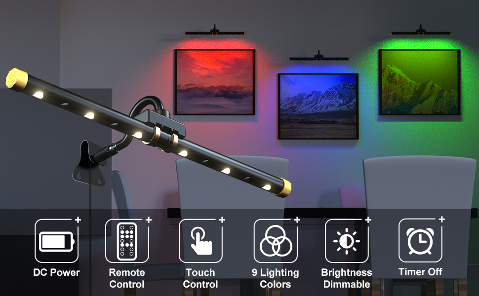 Picture light with remote