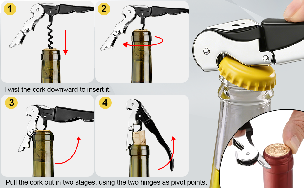 3-Piece Can Opener Set - Corkscrew & Bottle Opener -14